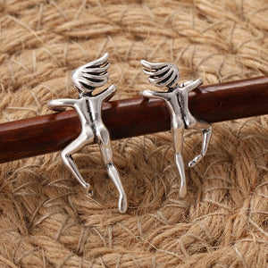 VILZSTUDIOS Stylish Silver 3D Character Clip Earring