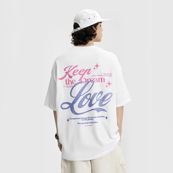American Print Oversize Heavyweight Cotton T-Shirt