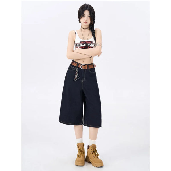 Luxury Loose Denim Straight Leg Jeans