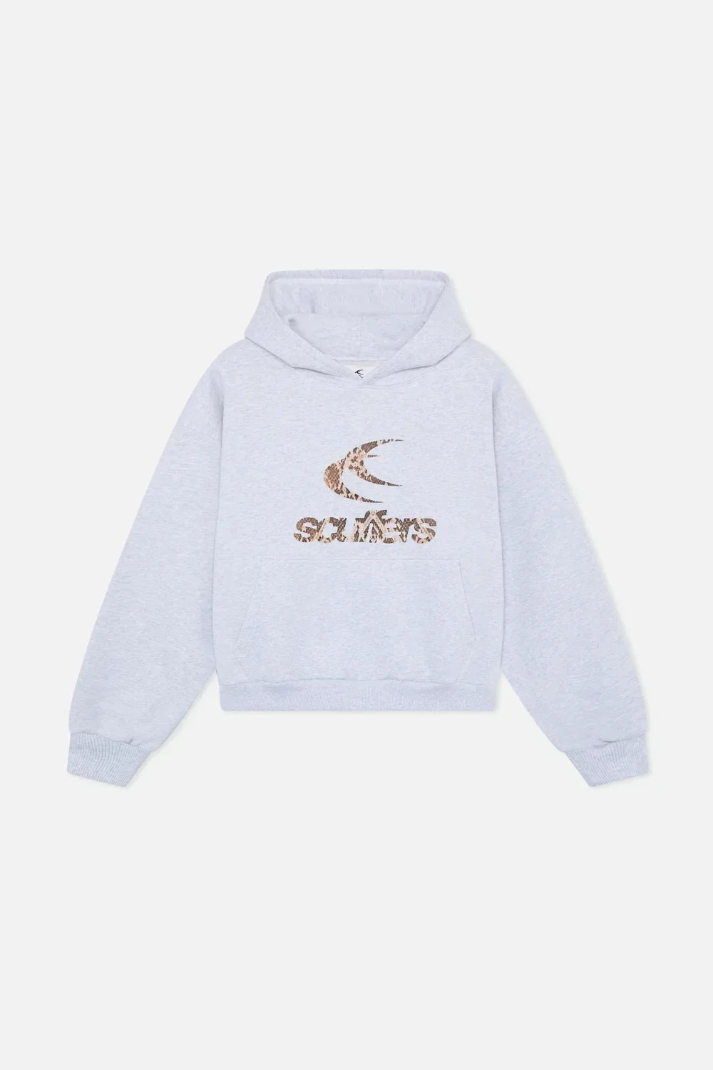 VILZSTUDIOS Leopard Print Retro Letter Print Hoodie