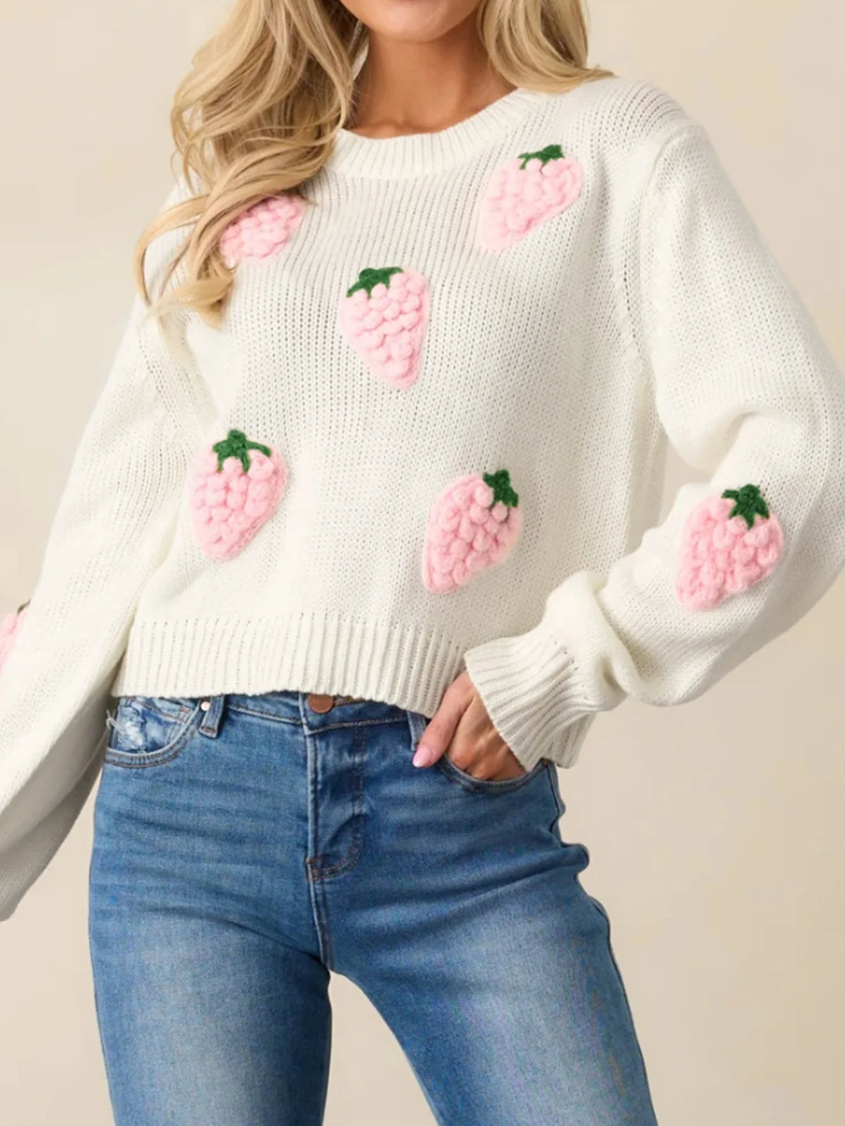 VILZSTUDIOS Warm 3D Carrot Shapes Sweater