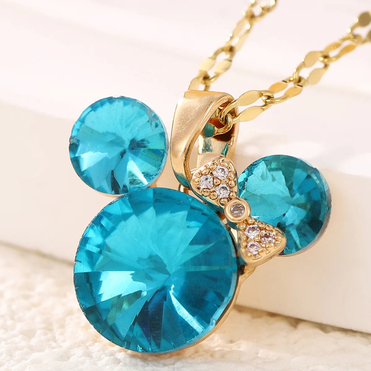 VILZSTUDIOS Disney Cartoon Colorful Zircon Pendant Necklace