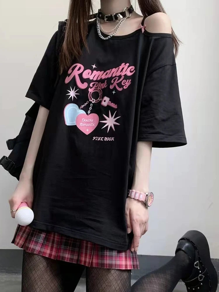 VILZSTUDIOS Sweet Bow Round Neck Romantic T-Shirt