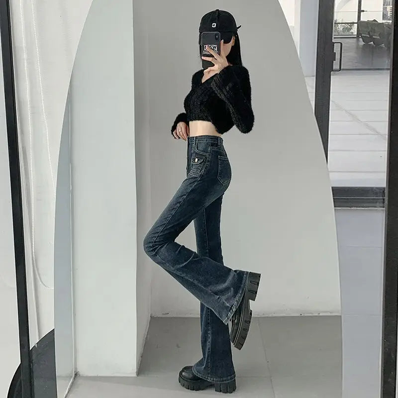VILZSTUDIOS Vintage High Waist Flared Jeans