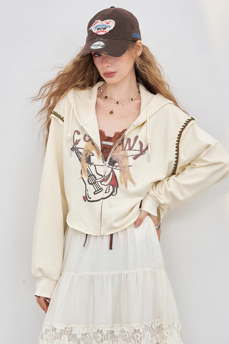 VILZSTUDIOS Original Graphic Cropped Hoodie