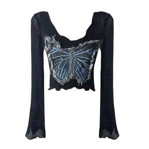 VILZSTUDIOS Butterfly Short Knit Shirt