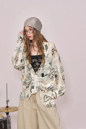 VILZSTUDIOS Original Cool Casual Lace Shirt