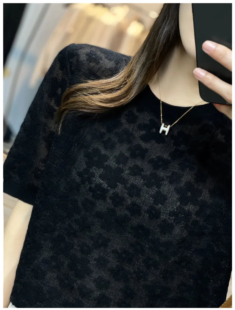 VILZSTUDIOS French Elegant Knit T-Shirt