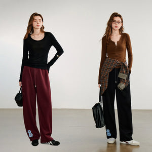 VILZSTUDIOS Green Velvet Embroidered Drawstring Sweatpants