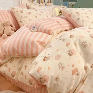 VILZSTUDIOS Adorable Zipper Duvet Cover Bedding Set