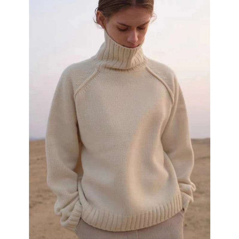 VILZSTUDIOS Thick Pure Cashmere Turtleneck Sweater