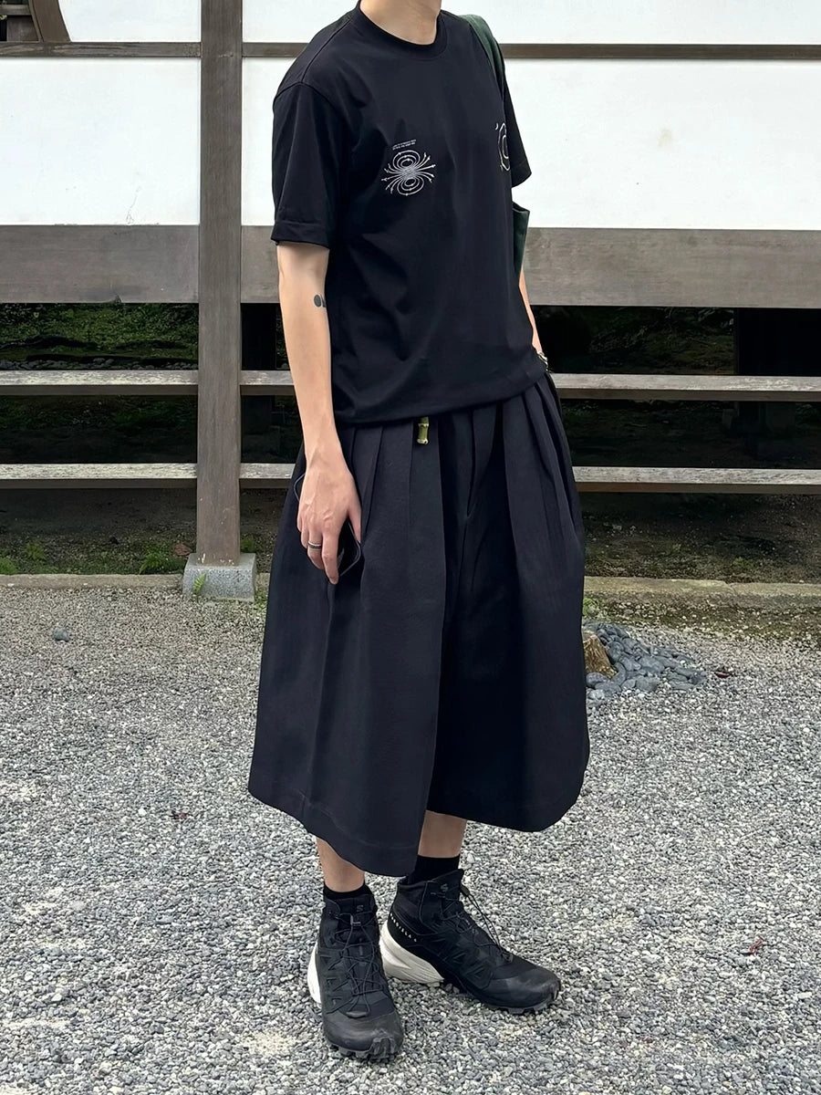 VILZSTUDIOS Black Baggy Pleated Front High Pants