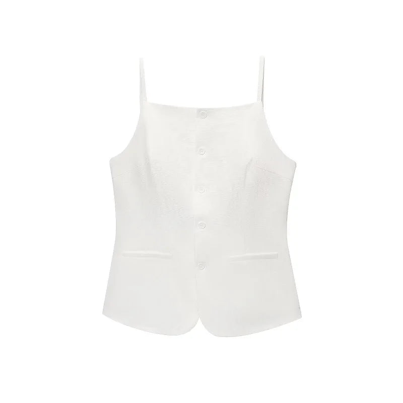 VILZSTUDIOS Chic White Tank Top