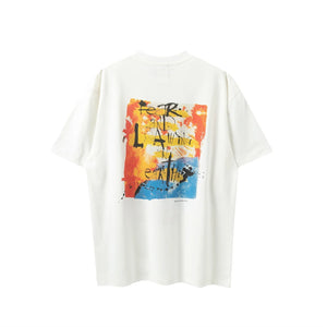 VILZSTUDIOS Retro Graffiti Print Summer T-Shirt