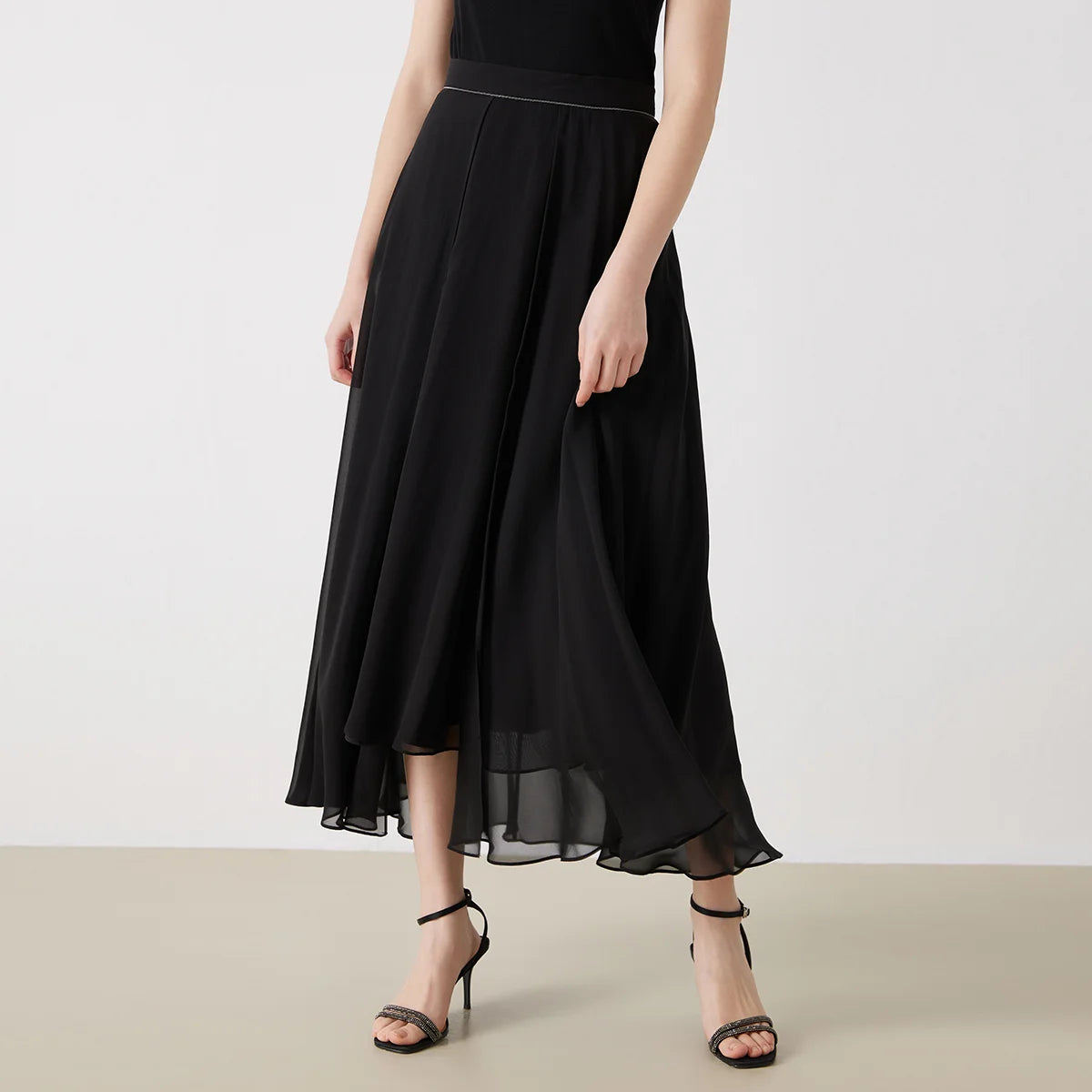 VILZSTUDIOS Luxurious Silk Long Skirts