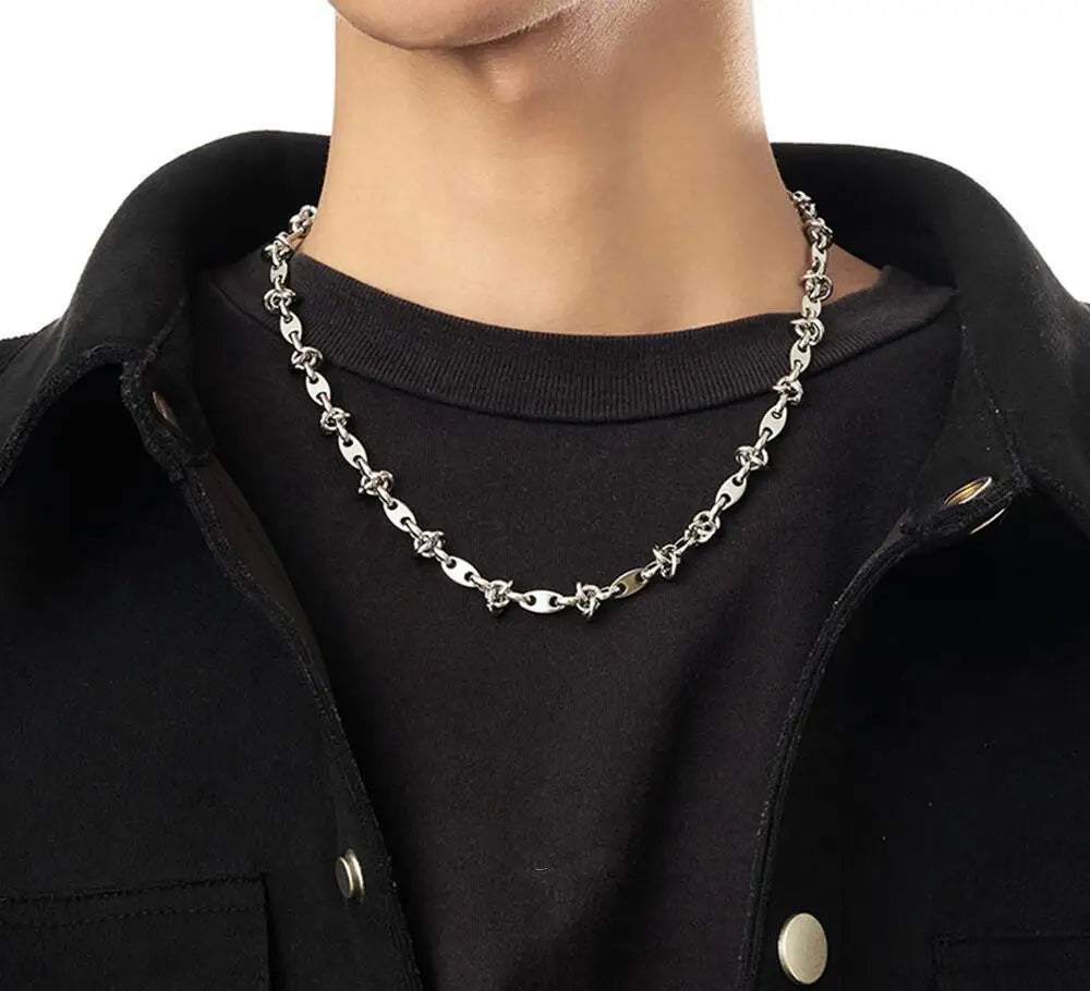 VILZSTUDIOS Luxury Stainless Steel Splicing Punk Necklace