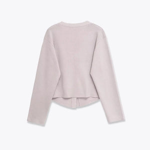 VILZSTUDIOS Elegant Solid V-Neck Knitted Cardigan