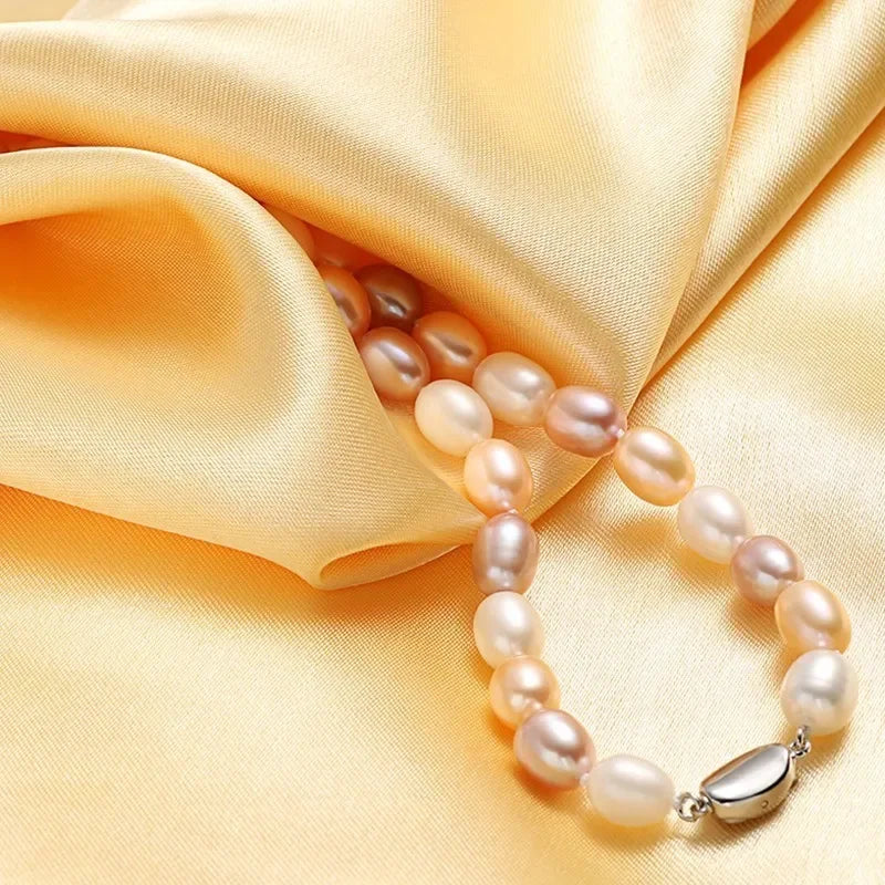 VILZSTUDIOS Fancy 925 Sterling Silver Pearl Necklace