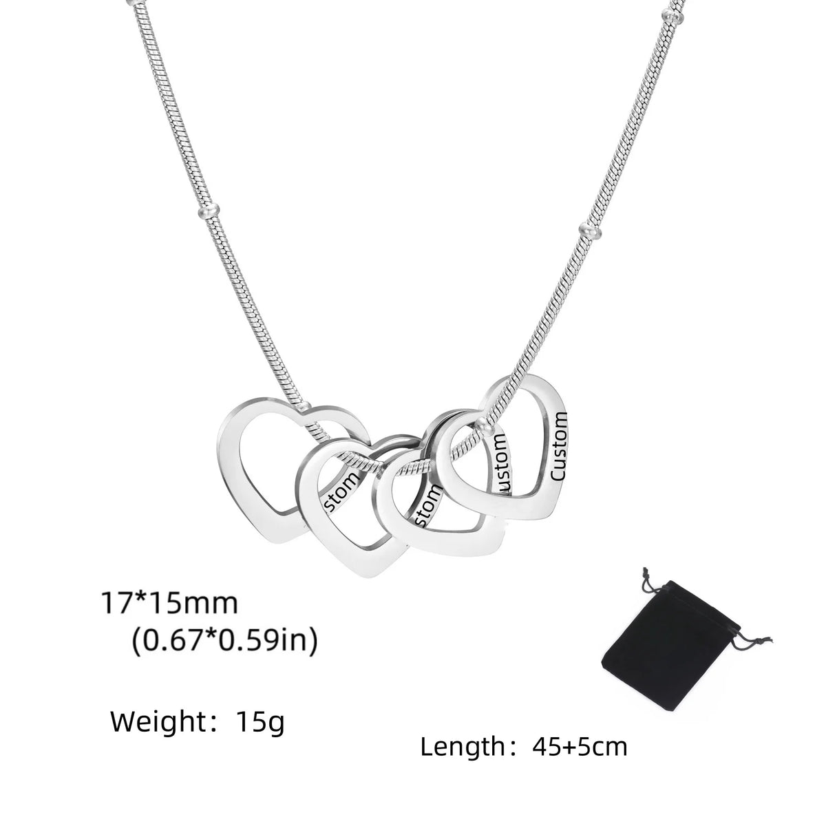 VILZSTUDIOS Customized Name Date Love Necklace