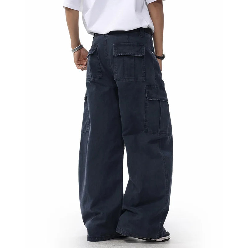 VILZSTUDIOS Loose Casual Pure Cotton Cargo Pants