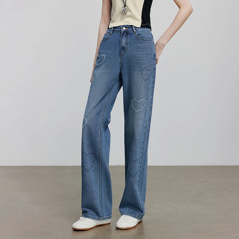 VILZSTUDIOS Mid Waist Straight Leg Jeans