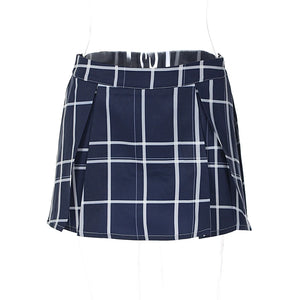VILZSTUDIOS Retro Plaid Two Piece Set Shirt