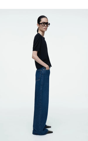 VILZSTUDIOS Basic Knitted Round Neck Short Sleeve Cardigan