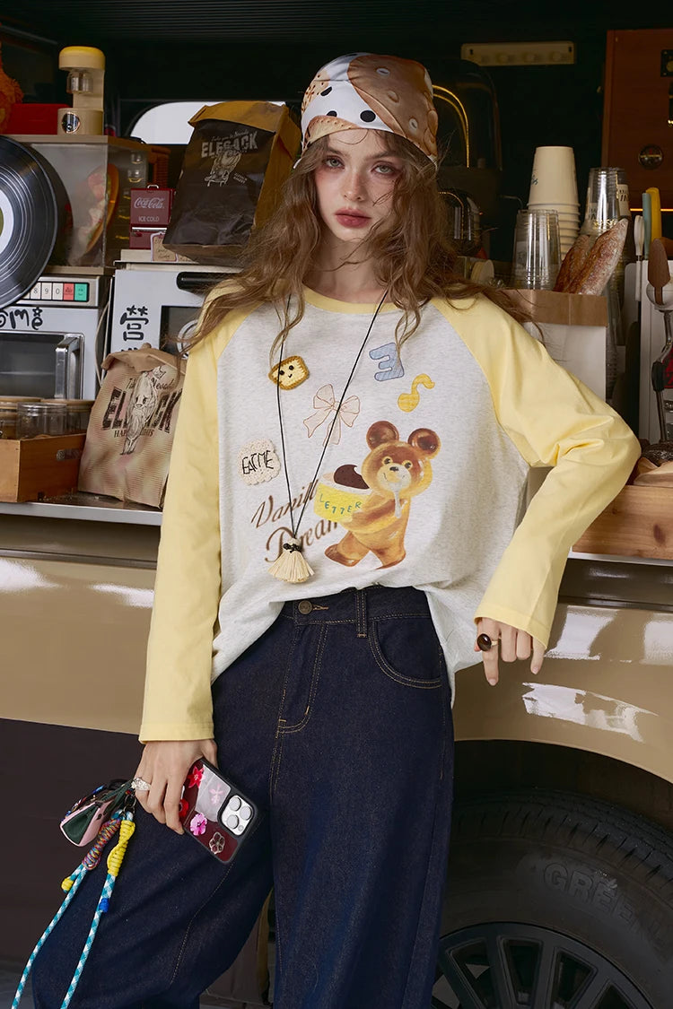 VILZSTUDIOS Basic Raglan Long Sleeve Top