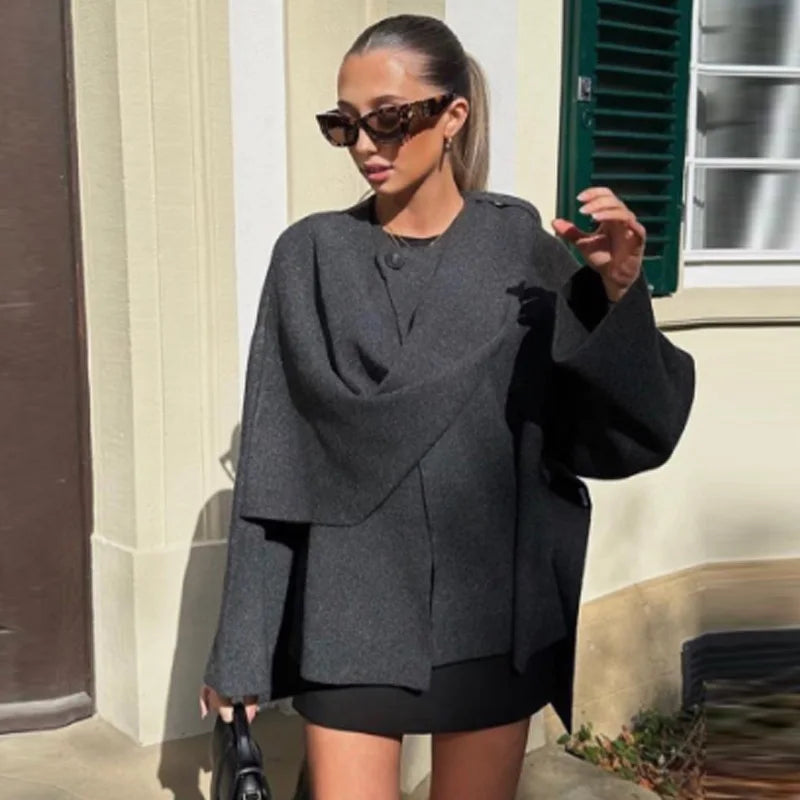 VILZSTUDIOS Elegant Knit Cloak Sweater