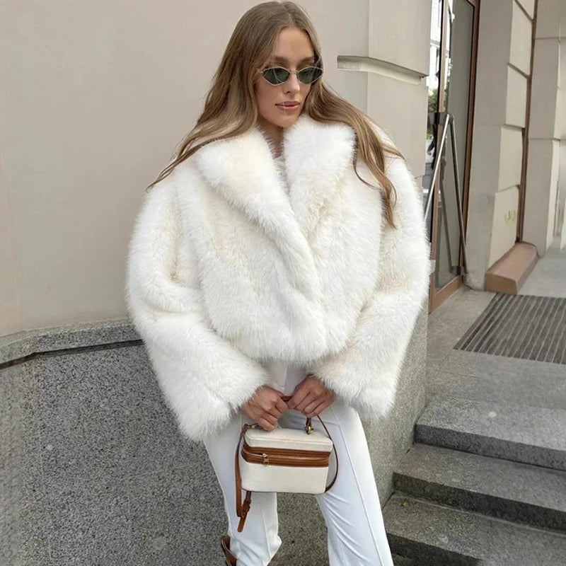 VILZSTUDIOS Luxury Retro Faux Fur Jacket
