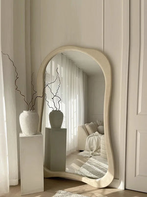 VILZSTUDIOS online celebrity Clothing store Cream Style Dressing Mirror High Definition Hall Bedroom Against The wall Floor-Standing Mirror