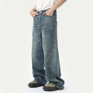 VILZSTUDIOS American Style Loose Fit Straight Jeans