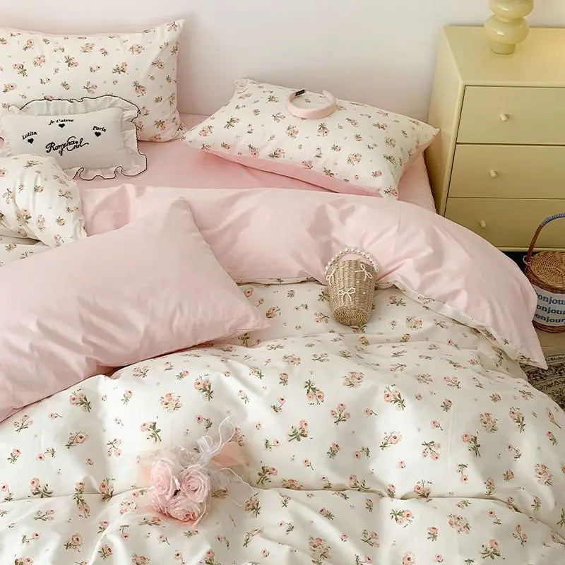 VILZSTUDIOS Elegant Floral Duvet Cover Bedding Set