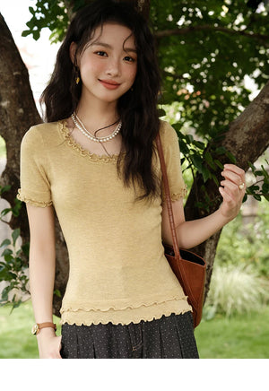 VILZSTUDIOS Knitted Round Neck T-Shirt