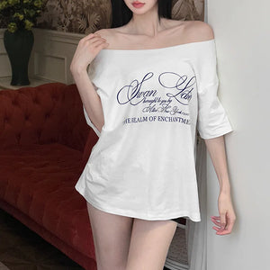VILZSTUDIOS Chic Versatile Off Shoulder T-Shirt