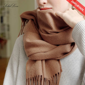 VILZSTUDIOS Winter Scarf Women  Wool Scarves Adult Scarves for ladies 100% Wool scarft women Fashion Cashmere Poncho Wrap