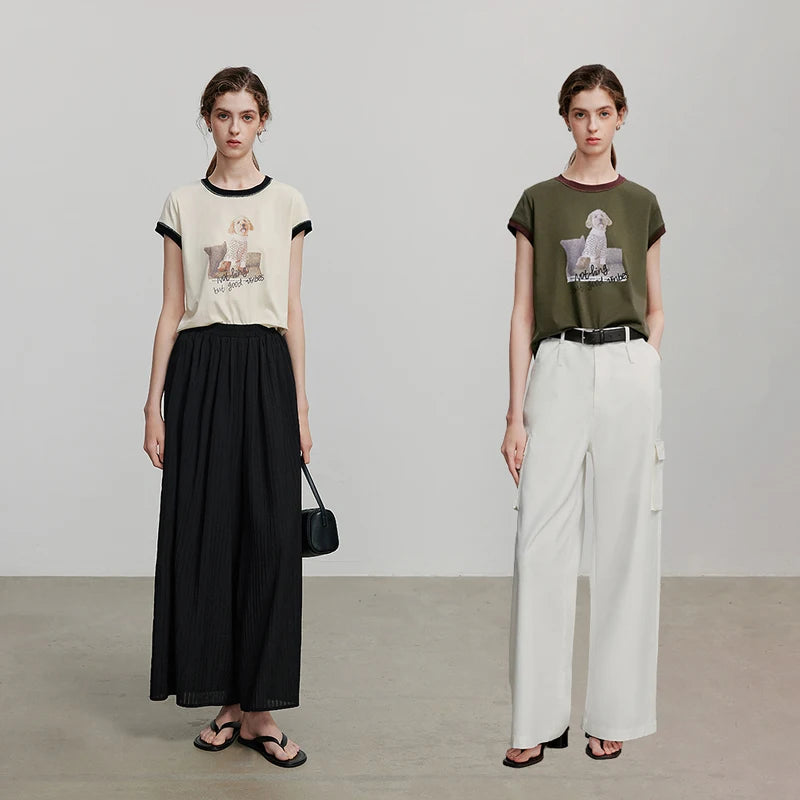VILZSTUDIOS Soft Cotton Casual Summer T-Shirt