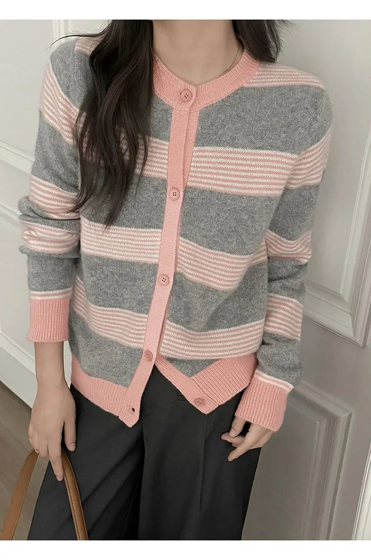 VILZSTUDIOS Color Blocked Wool Cardigan