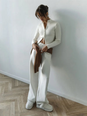 VILZSTUDIOS Stylish Knitted Double Zipper Cardigan