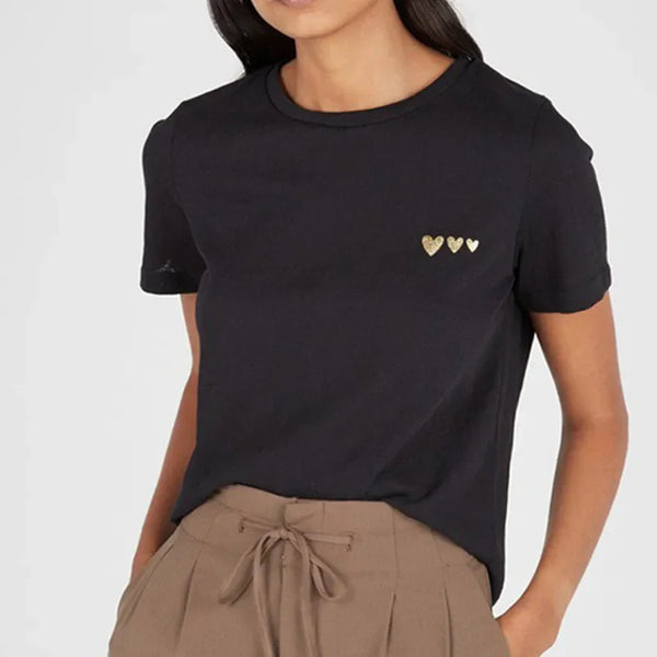 3 Hearts Back Buttoned T-Shirt