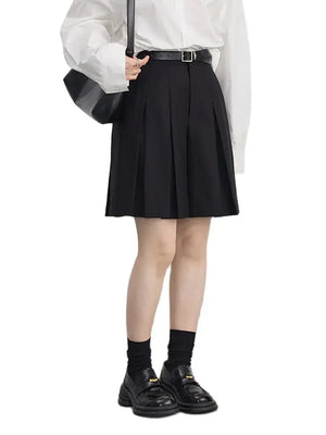 VILZSTUDIOS Stylish Pleated High Waist Shorts
