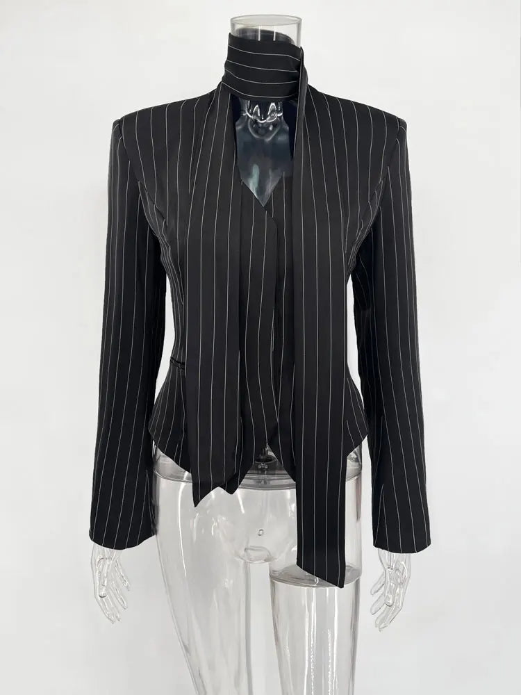 VILZSTUDIOS Tossy Elegant Jacket with Scarf