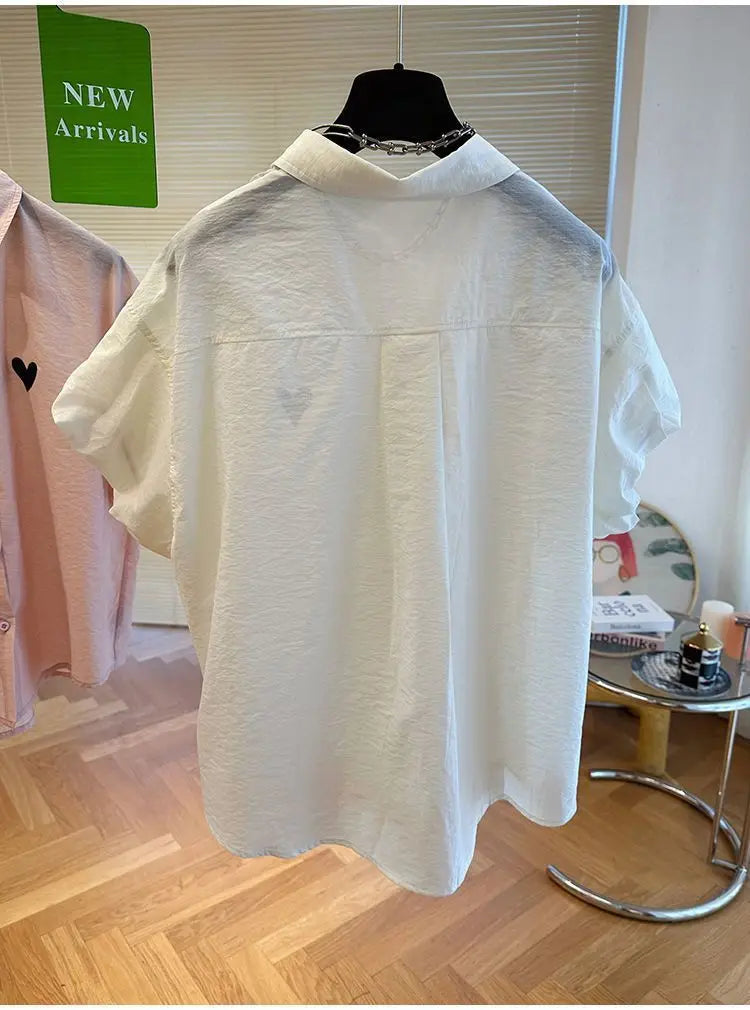 VILZSTUDIOS Chic Cotton Lantern Sleeve Shirt