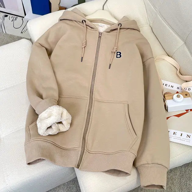 VILZSTUDIOS Warm Cashmere Zippered Hoodie