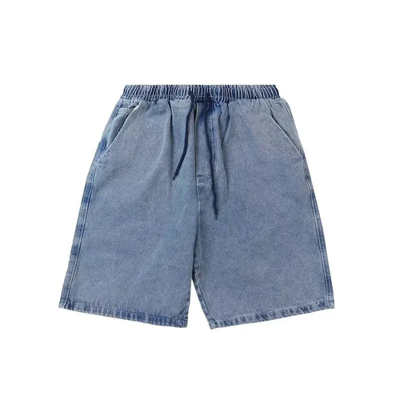 VILZSTUDIOS Blue Oversize Baggy Denim Short