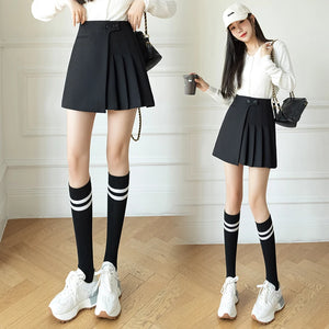 VILZSTUDIOS Chic Korean High Waist Pleated Skirt