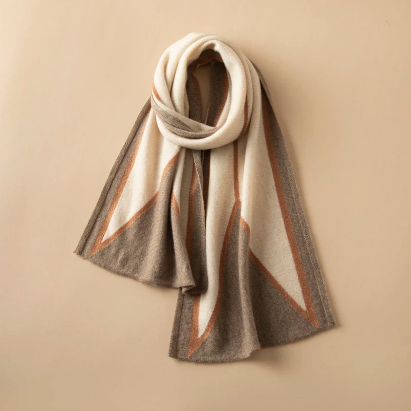 VILZSTUDIOS A-class High-quality 100% Cashmere New Cashmere Scarf 100% Knitted Warm Neck-Protecting High-end Fashion Wild Color in Winter.