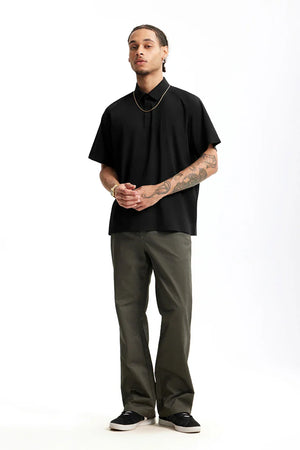VILZSTUDIOS Polo Solid Color Smooth T-shirt