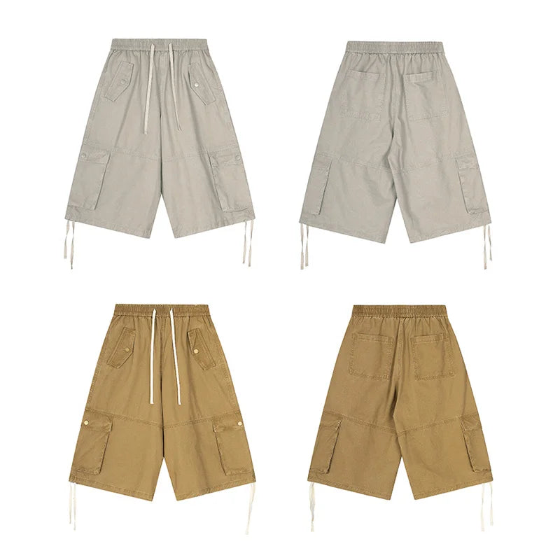 VILZSTUDIOS Loose Wide Leg Cargo Jorts