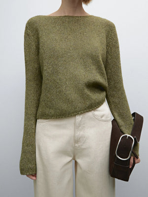 VILZSTUDIOS Soft Green Round Neck Sweater